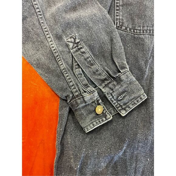 Vintage Levi’s Darker Blue Denim Button Up Shirt sz M EUC - Picture 3 of 7